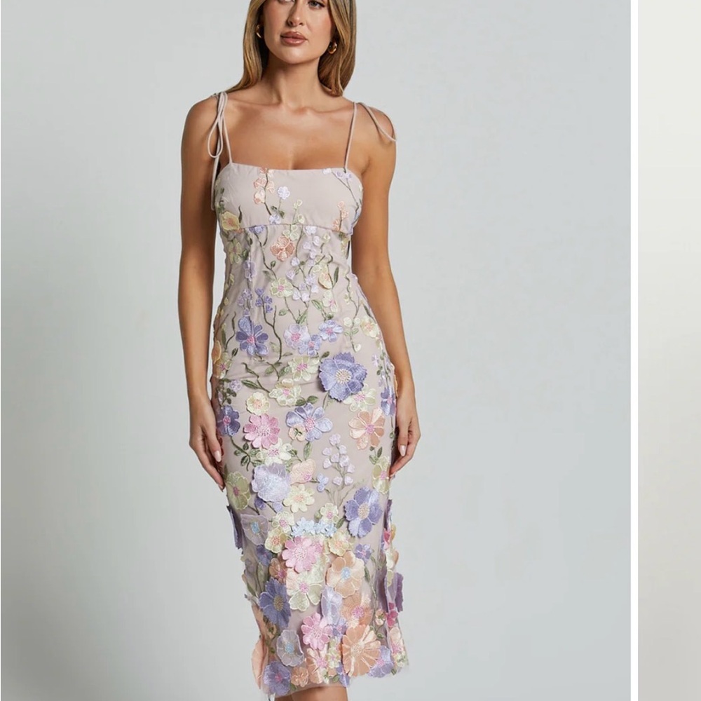 Showpo Pastel Floral Midi Dress